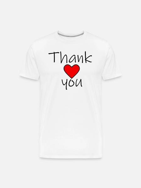 Thank you - Men's Premium Organic T-Shirt - white