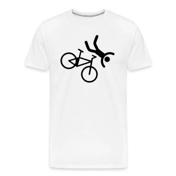 Bicycle - Bike - Men's Premium Organic T-Shirt - white - Front - AI Model Male 185 light (185cm)