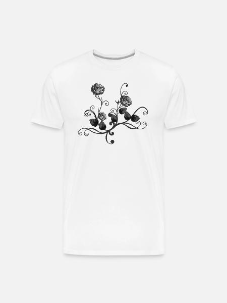 rose picture - Men's Premium Organic T-Shirt - white