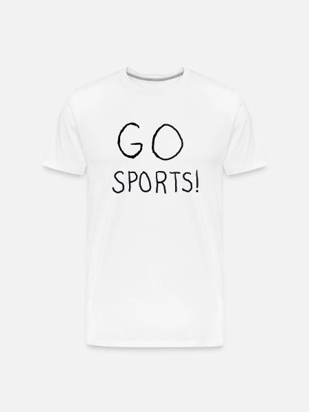 Go Sports! - Men's Premium Organic T-Shirt - white