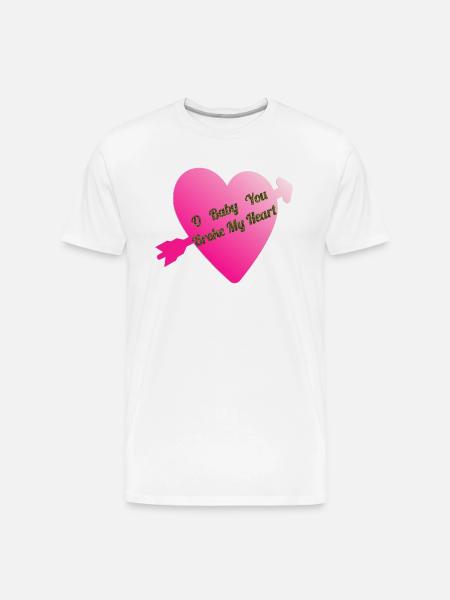 Broken Heart - Men's Premium Organic T-Shirt - white