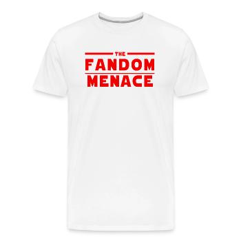 The Fandom Menace - Men's Premium Organic T-Shirt - white - Front - AI Model Male 185 light (185cm)