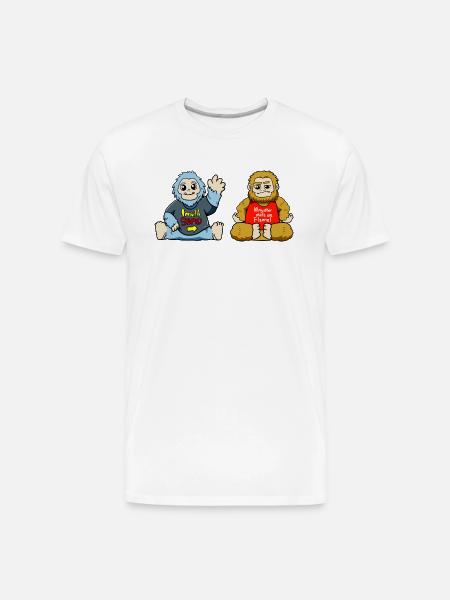 Big Foot Yeti - Men's Premium Organic T-Shirt - white