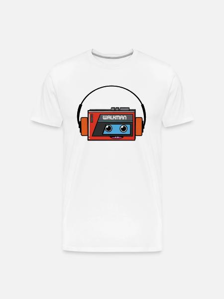 walkman - Men's Premium Organic T-Shirt - white