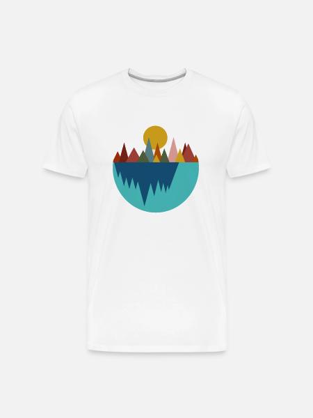 Mirror Lake - Men's Premium Organic T-Shirt - white