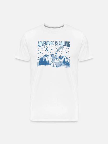Adventure is calling. - Men's Premium Organic T-Shirt - white