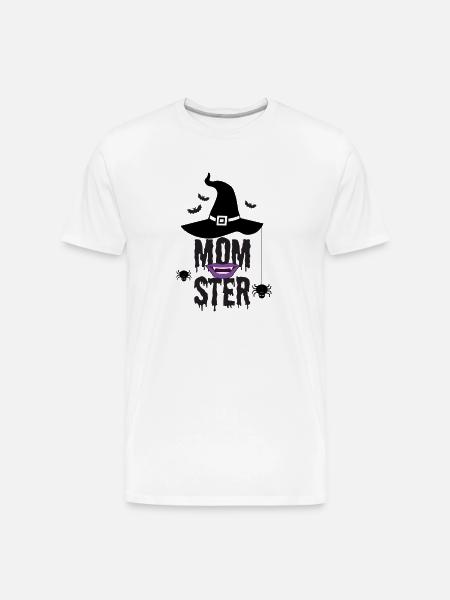 Momster Halloween Print - Men's Premium Organic T-Shirt - white