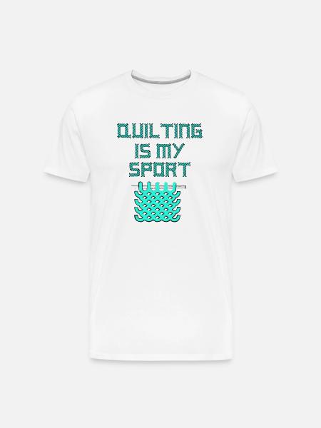 Quilting Lover - Men's Premium Organic T-Shirt - white