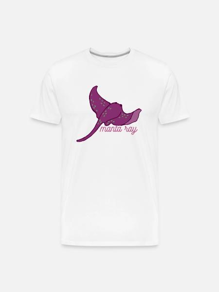 lovely manta ray - Men's Premium Organic T-Shirt - white