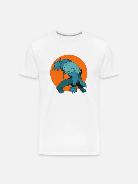 Werewolf halloween - Men's Premium Organic T-Shirt - white
