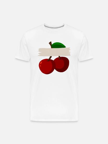 Cherry - Men's Premium Organic T-Shirt - white