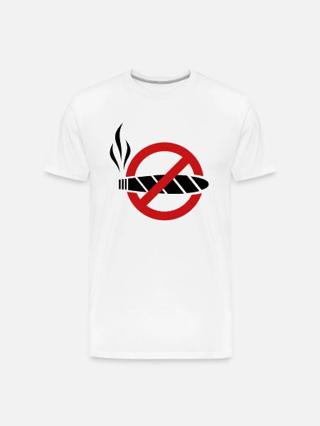 No smoking - cigar - Men's Premium Organic T-Shirt - white