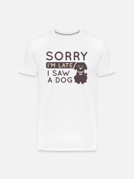 I Saw A Dog - Men's Premium Organic T-Shirt - white