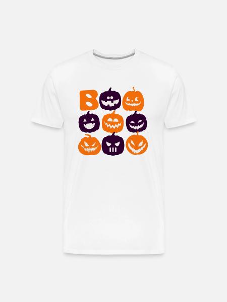Boo - Men's Premium Organic T-Shirt - white