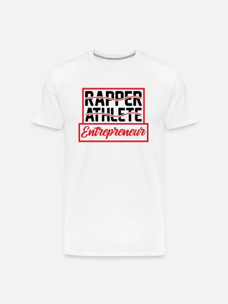 Rapper Athlete Entrepreneur 57 - Men's Premium Organic T-Shirt - white