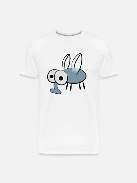 Cartoon mosquito - Men's Premium Organic T-Shirt - white