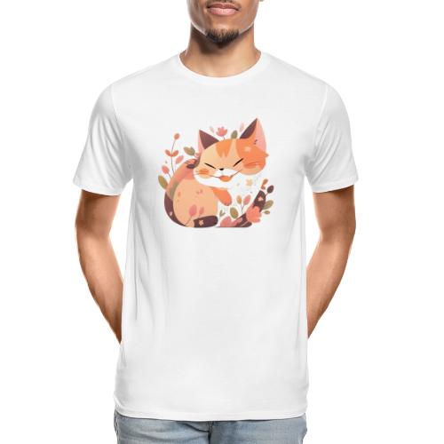 Smiling Cat - Men's Premium Organic T-Shirt