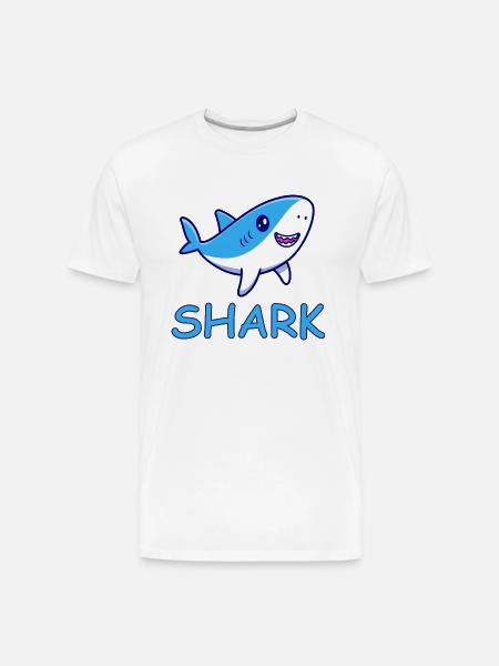 SHARK - Men's Premium Organic T-Shirt - white