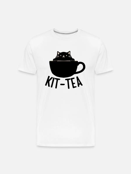 Funny Cat - Men's Premium Organic T-Shirt - white