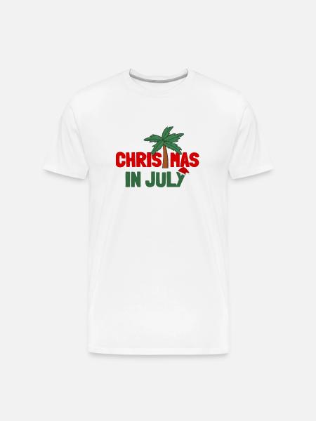 CHRISTMAS IN JULY - Men's Premium Organic T-Shirt - white