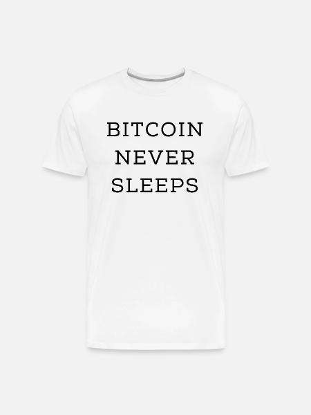 Bitcoin never sleeps hippie - Men's Premium Organic T-Shirt - white