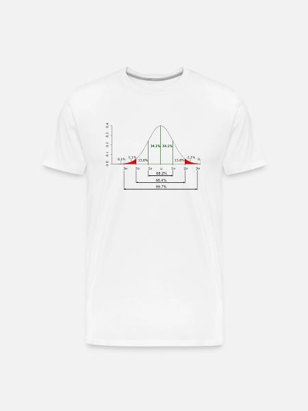 Normal distribution - Men's Premium Organic T-Shirt - white