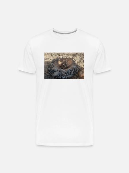 Quartzsite Un-Lit Campfire - Men's Premium Organic T-Shirt - white