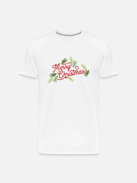 Pine Needles - Men's Premium Organic T-Shirt - white