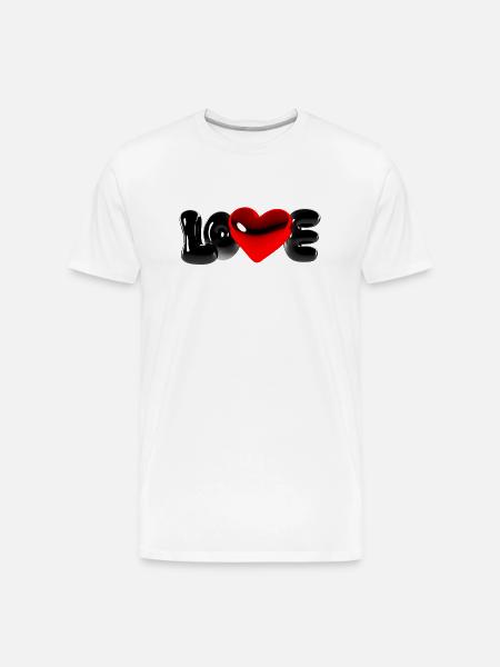Love Bubble - Men's Premium Organic T-Shirt - white