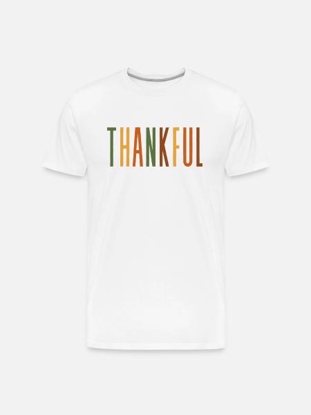 Thankful - Men's Premium Organic T-Shirt - white