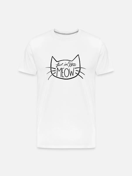Live In The Meow - Men's Premium Organic T-Shirt - white