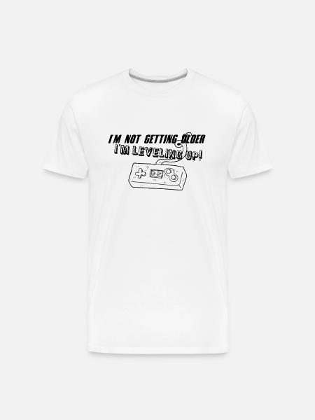 Leveling Up - Men's Premium Organic T-Shirt - white