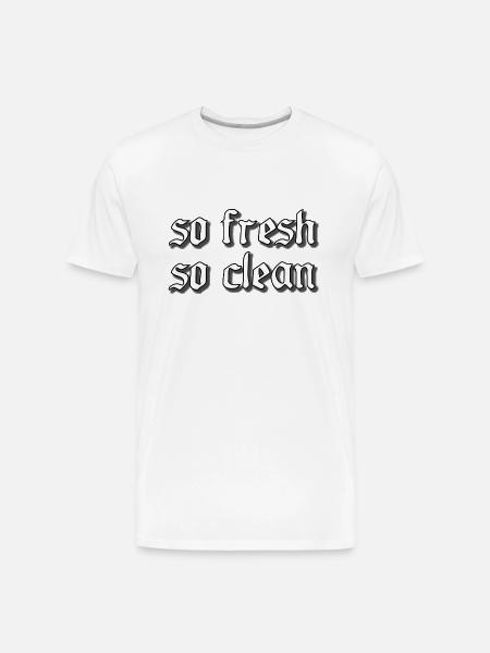 So Fresh So Clean - Men's Premium Organic T-Shirt - white