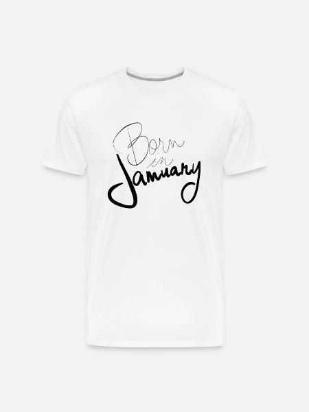 Born in January - Men's Premium Organic T-Shirt - white