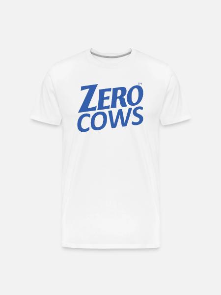 ZERO COWS - Men's Premium Organic T-Shirt - white
