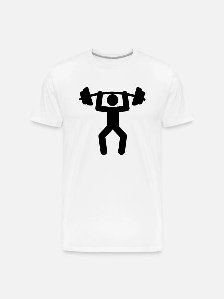 weightlifting - Men's Premium Organic T-Shirt - white
