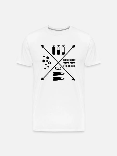 Scuba Diving - Men's Premium Organic T-Shirt - white