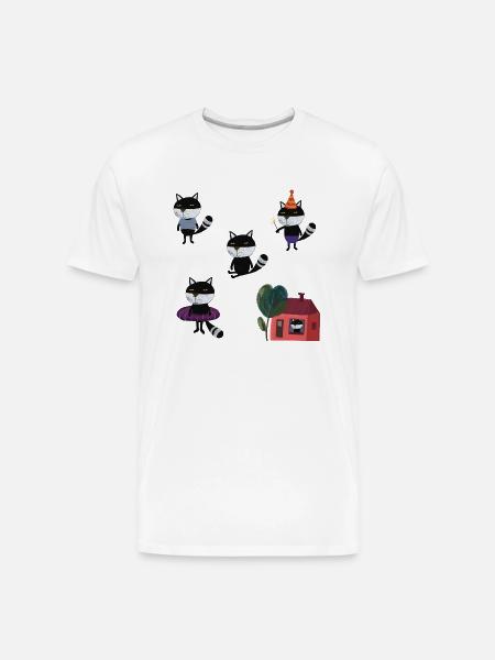 Funny Cats - Men's Premium Organic T-Shirt - white