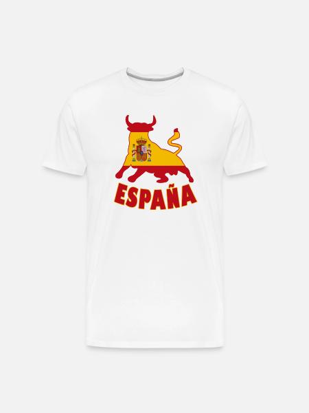 Spain / Espana Bull - Men's Premium Organic T-Shirt - white