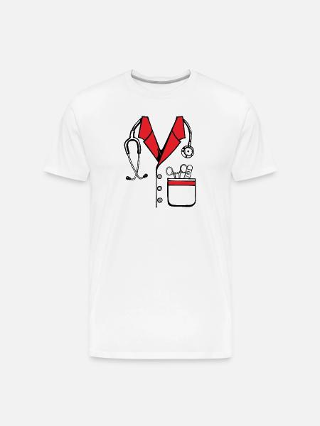 Doctor Stethoscope - Men's Premium Organic T-Shirt - white