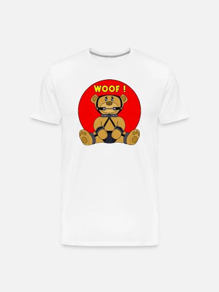 Woof - Men's Premium Organic T-Shirt - white