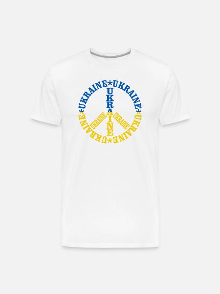 Ukraine Peace - Men's Premium Organic T-Shirt - white