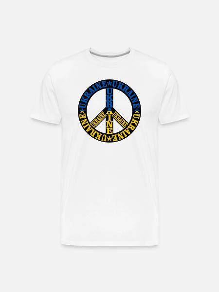 Ukraine Peace - Men's Premium Organic T-Shirt - white
