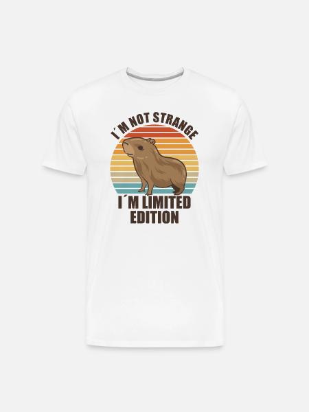 Capybara zoo animal design - Men's Premium Organic T-Shirt - white