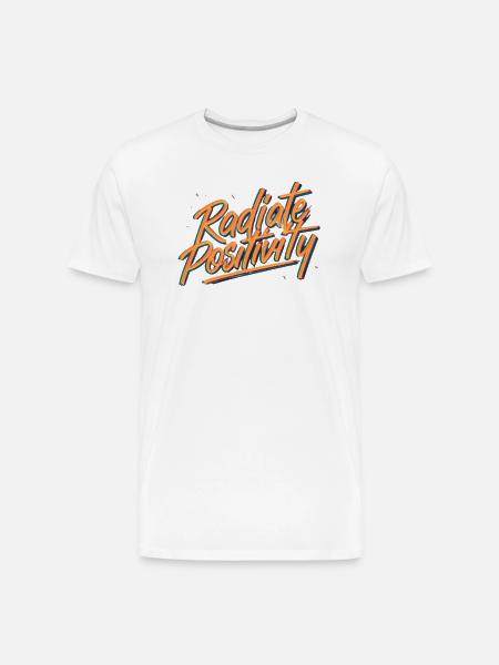 Radiate Positivity - Men's Premium Organic T-Shirt - white