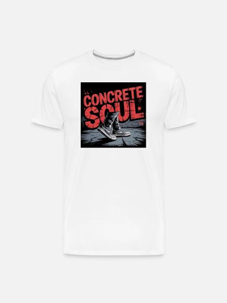 Concrete Soul Street Art Design - Men's Premium Organic T-Shirt - white