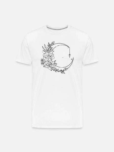 Monochrome Night Glyph - Men's Premium Organic T-Shirt - white