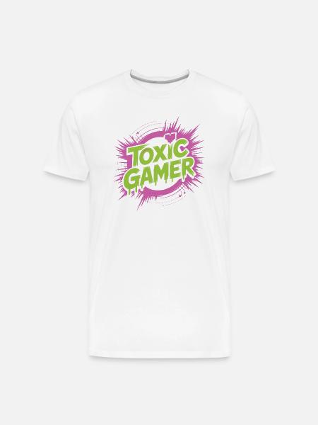Toxic Gamer - Men's Premium Organic T-Shirt - white