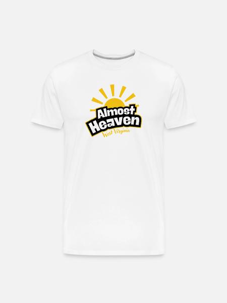 West Virginia Sunburst Emblem - Men's Premium Organic T-Shirt - white