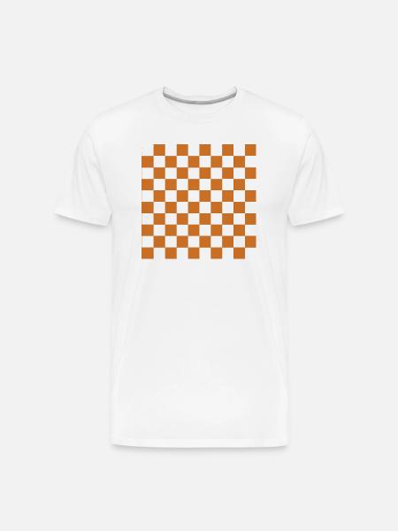 Rust Checker Mosaic - Men's Premium Organic T-Shirt - white